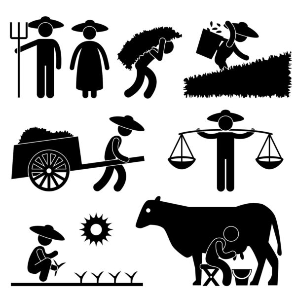 Farm Farmer Worker Farming Icon Symbol Sign Pictogram - Redfearn Farms