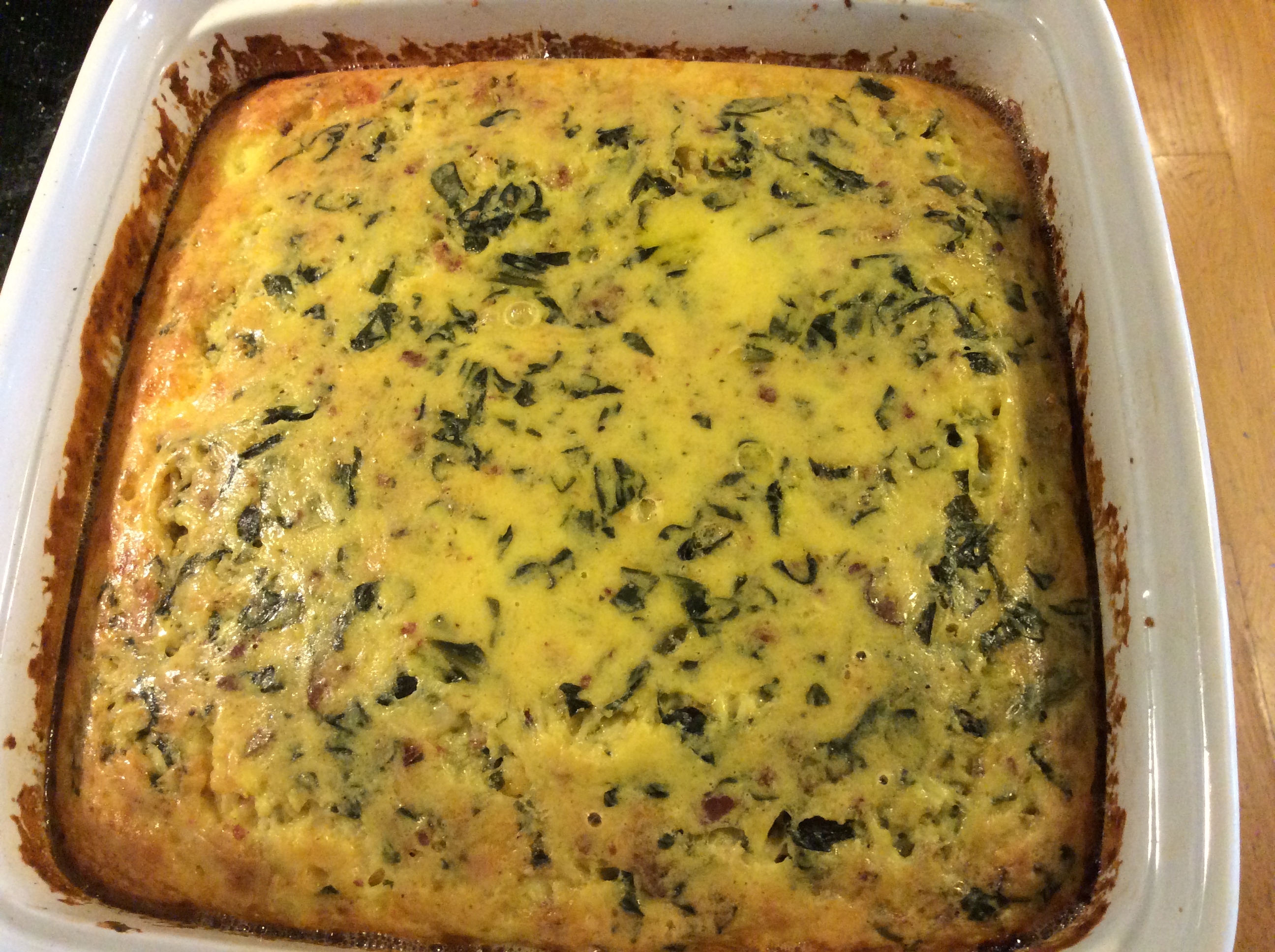 aked Spinach and bacon crustless quiche Lee Summit CSA